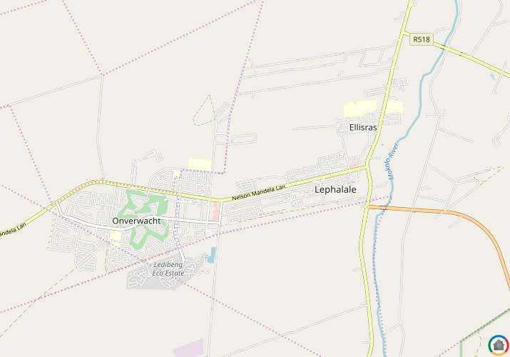 Map location of Lephalale (Ellisras)